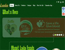 Tablet Screenshot of lailafoods.com